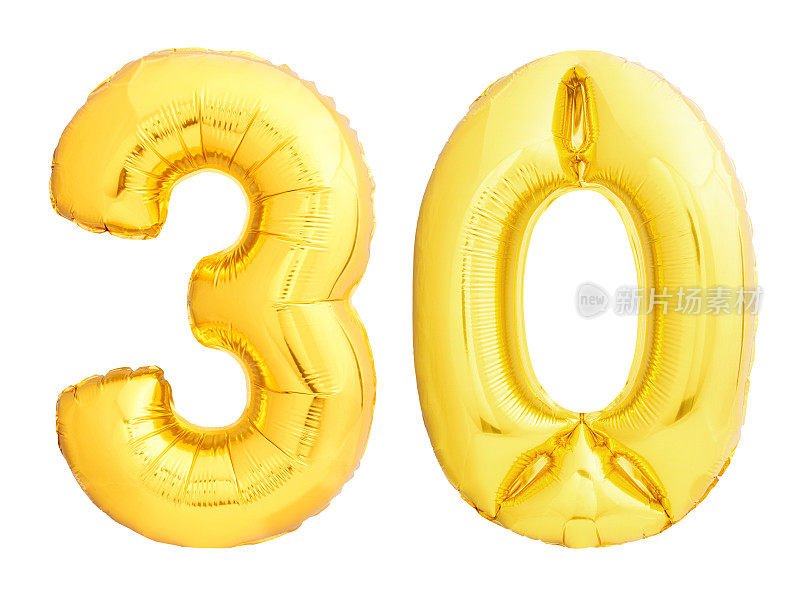 黄金数字30 30充气气球